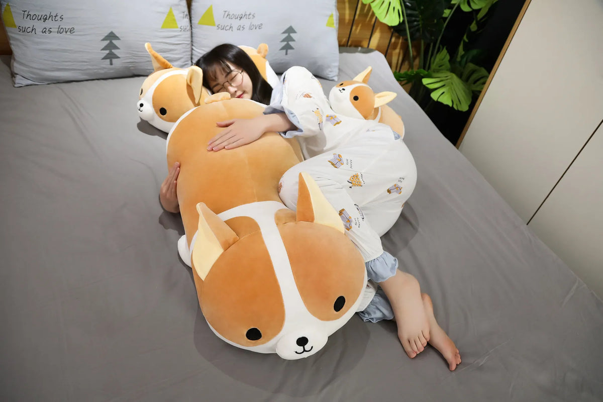 Oversized Cuddly Corgi Plush